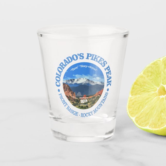 Pikes Peak Shot Glass (Front)