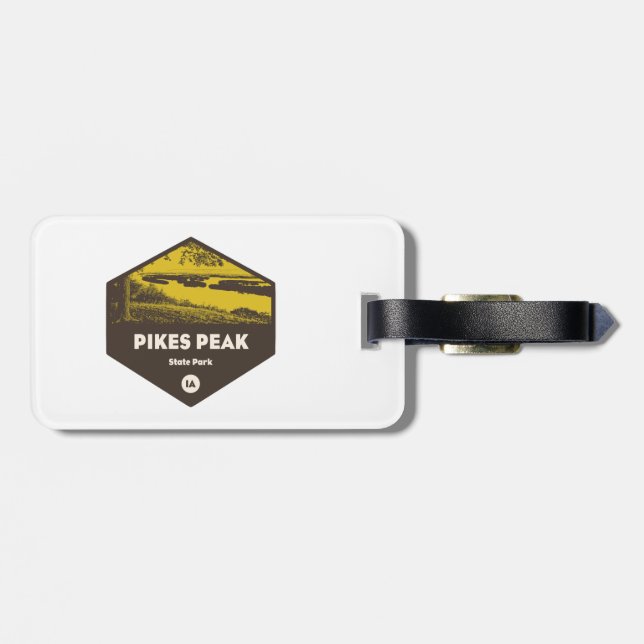 Pikes Peak State Park Iowa Luggage Tag (Back Horizontal)