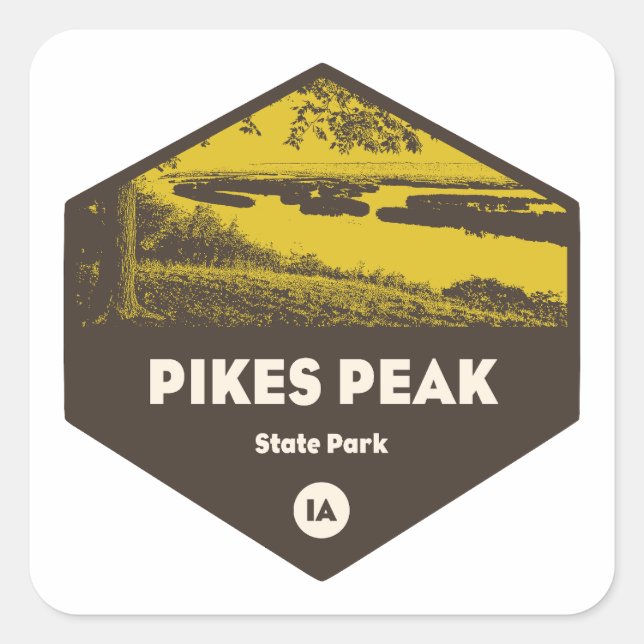 Pikes Peak State Park Iowa Square Sticker (Front)