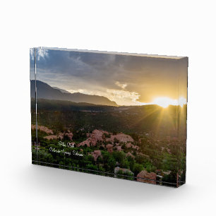 Pikes Peak Sunset Haze Photo Block