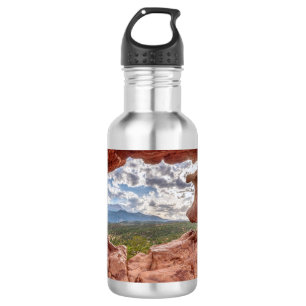 Pikes Peak Through A Rock Hole 532 Ml Water Bottle