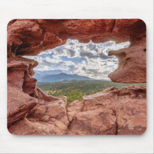 Pikes Peak Through A Rock Hole Mouse Pad