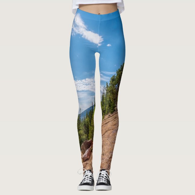 Pikes Peak Train Ride Leggings (Front)