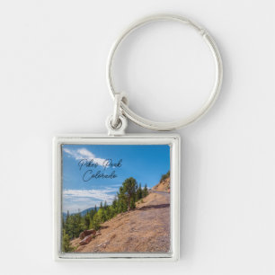 Pikes Peak Train Ride Square Keychain