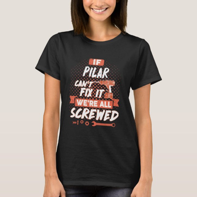 PILAR Name, PILAR family name crest T-Shirt (Front)