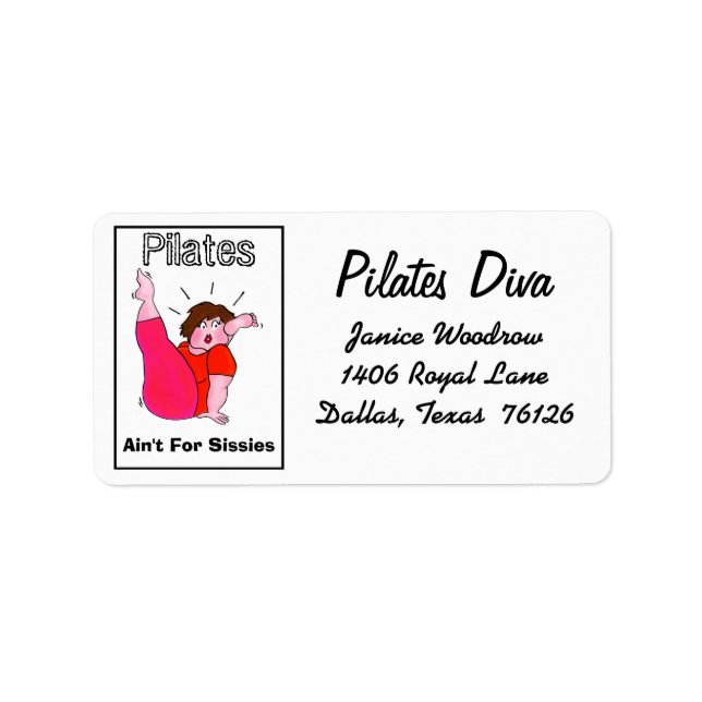 Pilates Ain't For Sissies! Label (Front)