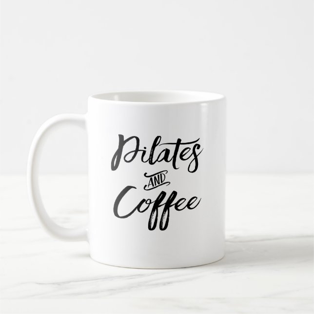 Pilates And Coffee Coffee Mug (Left)