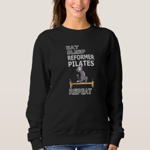 Pilates Cat Eat Sleep Reformer Pilates Repeat Sweatshirt