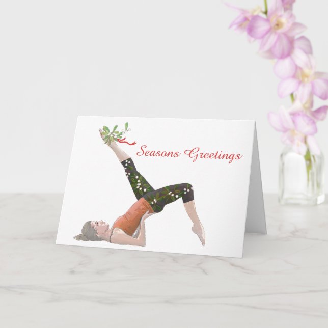 Pilates Christmas Card Bicycle  (Orchid)