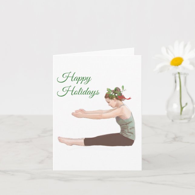 Pilates Christmas Card Spine Stretch (Small Plant)