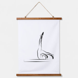 Pilates Control Balance Pose - Reformer Hanging Tapestry