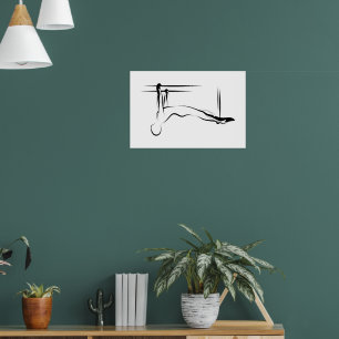 Pilates Hanging Pull Up Pose - Cadillac Poster