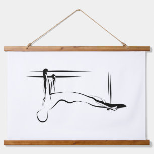 Pilates Hanging Pull Up Pose - Cadillac Tapestry