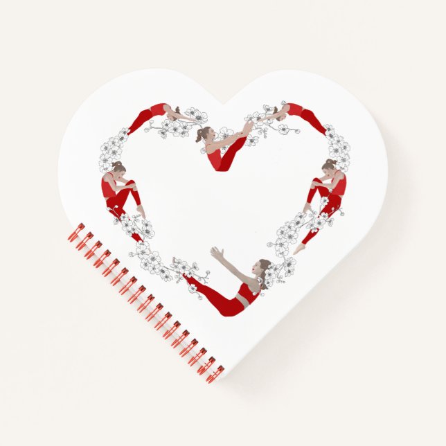 Pilates heart Spiral Notebook (Front)