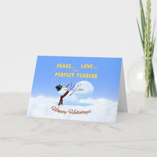 Pilates Holiday - Peace, Love and Perfect Teasers  Card (Front)