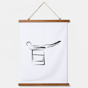 Pilates Hundred Pose - Wunda Chair Hanging Tapestry