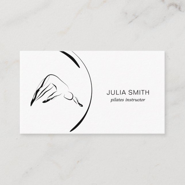 Pilates instructor business card (Front)
