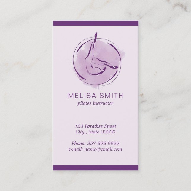 Pilates instructor business card (Front)