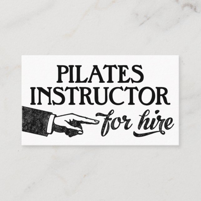 Pilates Instructor Business Cards - Cool Vintage (Front)