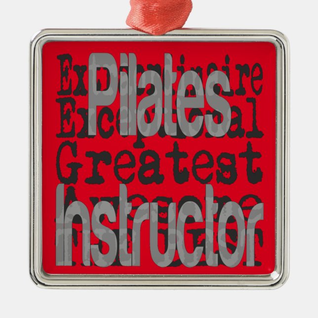 Pilates Instructor Extraordinaire Metal Tree Decoration (Front)