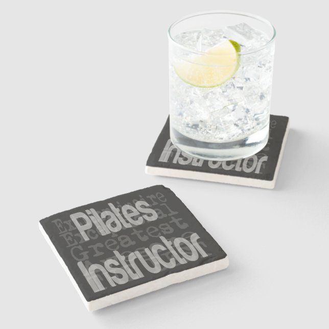 Pilates Instructor Extraordinaire Stone Coaster (Side)