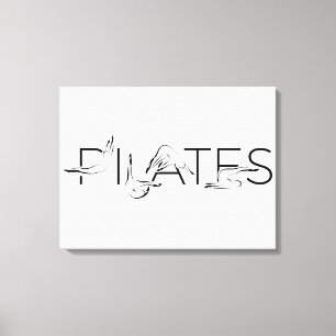 Pilates Instructor Pilates Letters  Canvas Print
