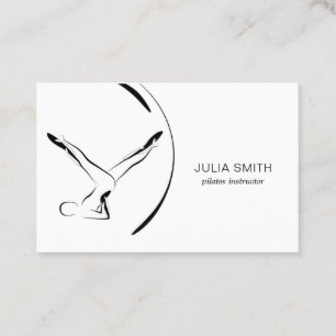 Pilates Instructor Pilates Poses Two Sided Business Card
