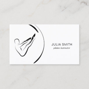 Pilates Instructor  Pilates Rocker Pose Business Card