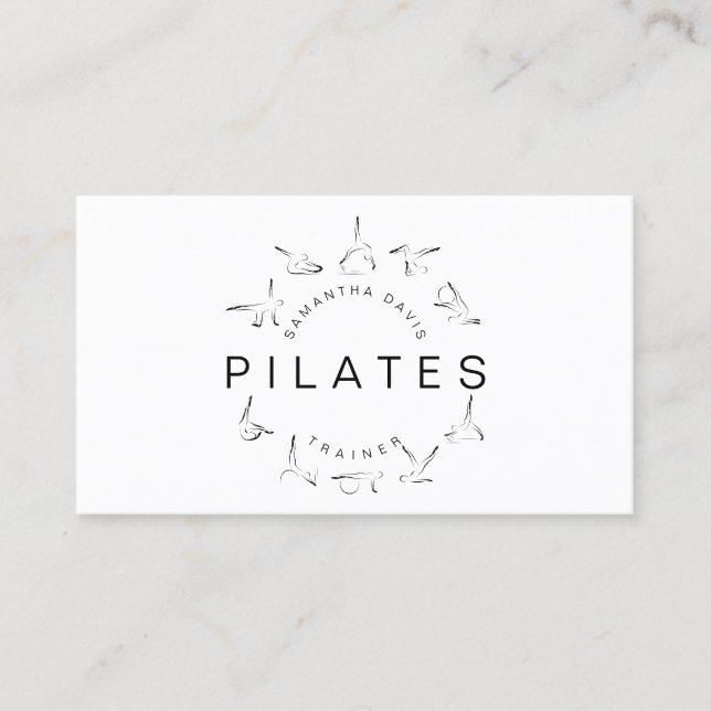 Pilates Instructor Pilates trainer Business Card (Front)