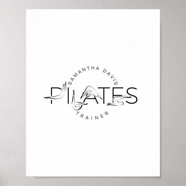 Pilates Instructor Pilates word Poster (Front)