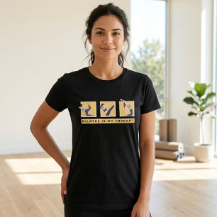 Pilates is My Therapy Motivational Quote Tshirt