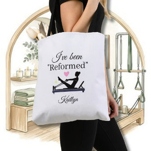 PILATES I'VE BEEN "REFORMED" REFORMER NAME TOTE BAG