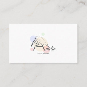 Pilates Letter A Pose Monogram Letter A Pilates Business Card