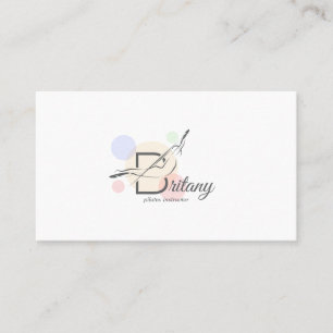 Pilates Letter B Pose Monogram Letter B Pilates Business Card