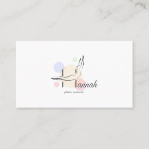 Pilates Letter H Pose Monogram Letter H Pilates Business Card
