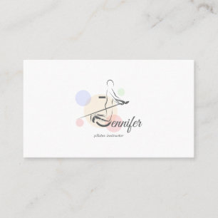 Pilates Letter J Pose Monogram Letter J Pilates Business Card