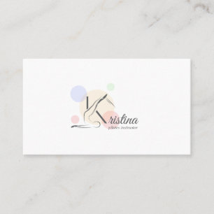 Pilates Letter K Pose Monogram Letter K Pilates Business Card