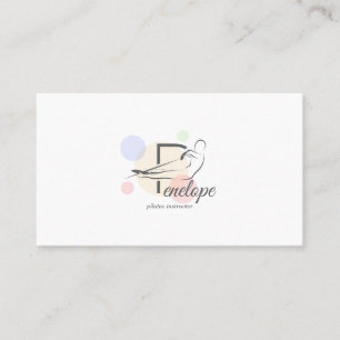 Pilates Letter P Pose Monogram Letter P Pilates Business Card
