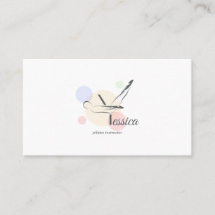 Pilates Letter Y Pose Monogram Letter Y Pilates Business Card
