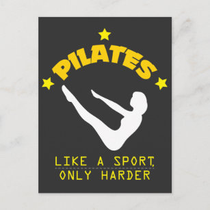 Pilates Like A Sport, Only Harder Funny Contrology Postcard