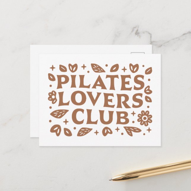 Pilates lovers club postcard (Front/Back In Situ)