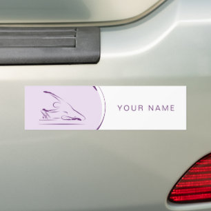 Pilates mermaid pose on the reformer Colour Bumper Sticker