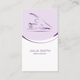 Pilates mermaid pose on the reformer Colour Business Card