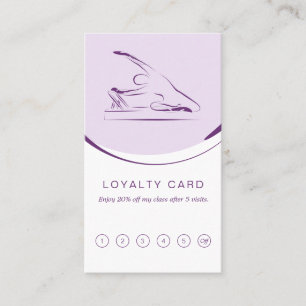Pilates mermaid pose on the reformer Colour Loyalty Card