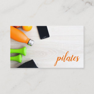 Pilates Photo Gear Orange Business Card