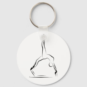Pilates pose key ring