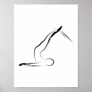 Pilates pose poster