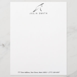 Pilates Pose Side Bend Custom Letterhead