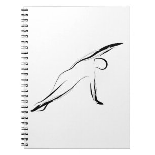 Pilates pose spiral notebook