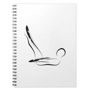Pilates pose spiral notebook